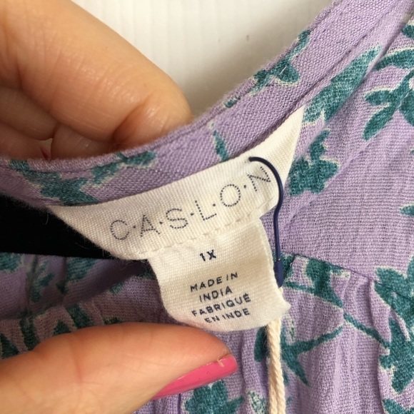 New Caslon Flutter Hem Woven Tank - Picture 4 of 8